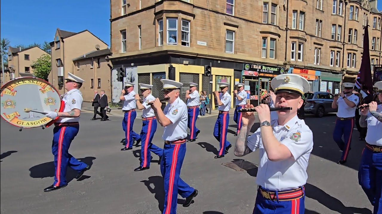 Black Skull Flute Band Glasgow - A.B.O.D morning parade 1stJune 2024