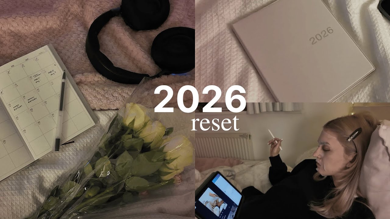 new year reset ᯇ deep cleaning + organising, vision board, goal setting (it's not too late!)