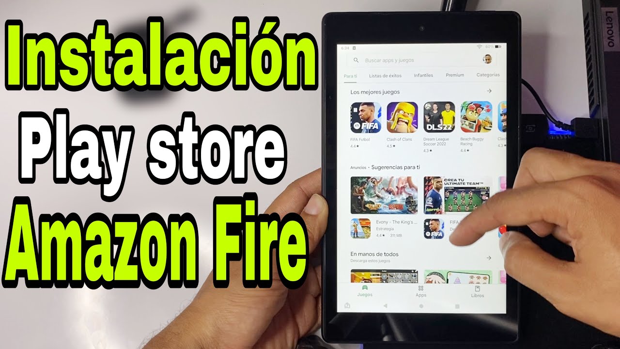 Cómo instalar GOOGLE PLAY STORE en tablets Amazon FIRE 8,  7 y 10 ****TRUCO RÁPIDO Y SENCILLO*****