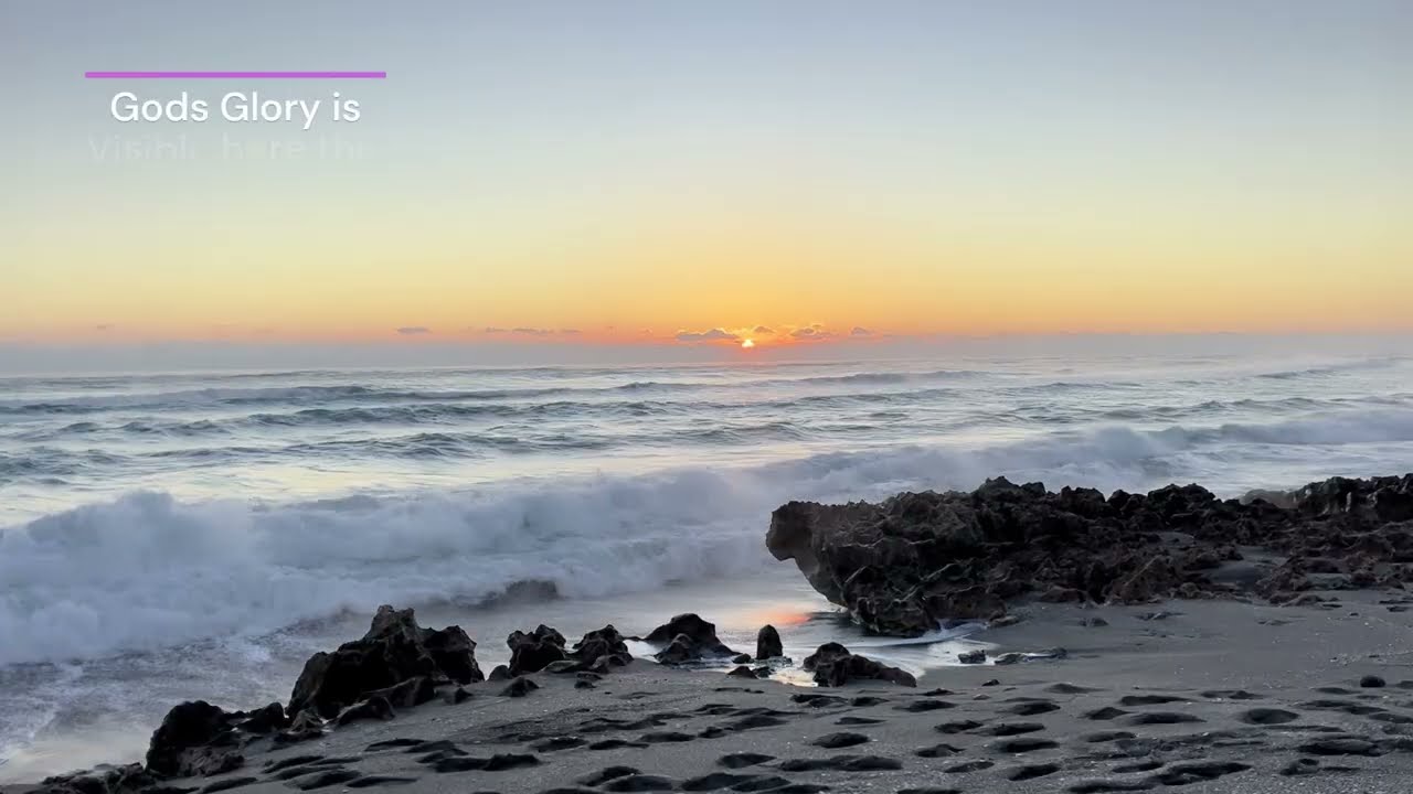 Waves Crashing into Rocks, Sunrise, Coral Cove Park.