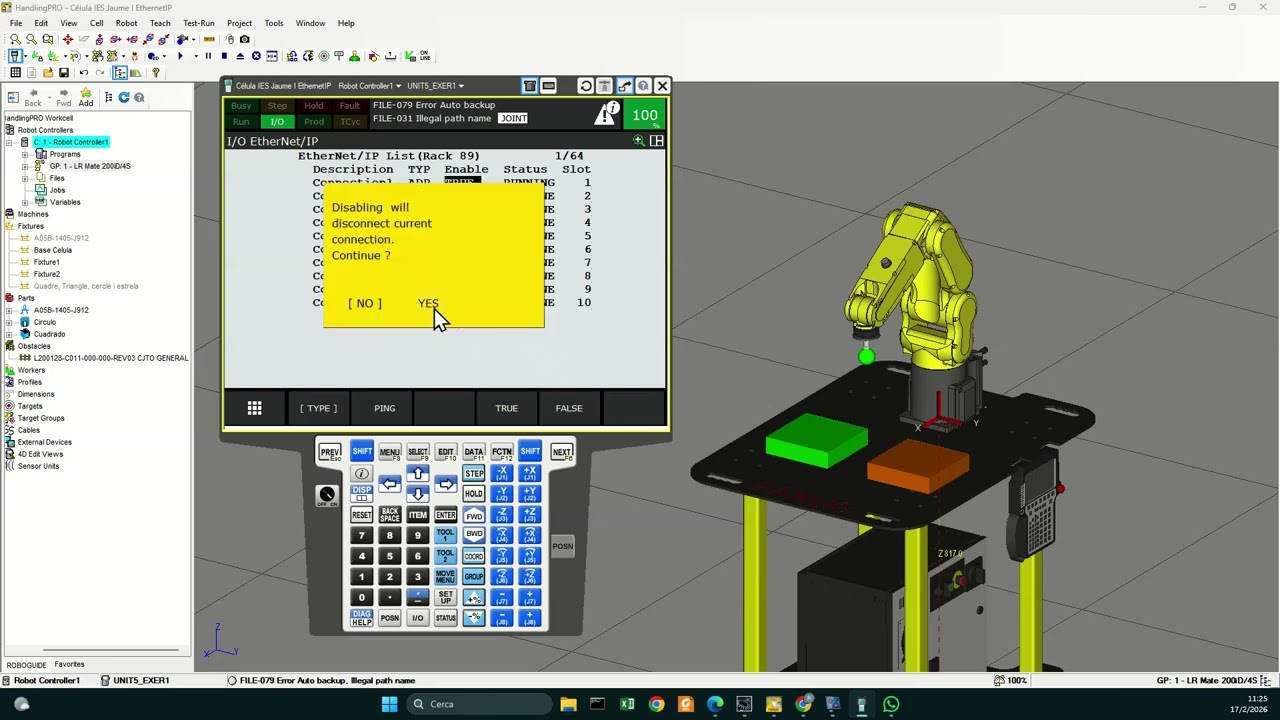 EthernetIP Roboguide Fanuc to PLC OMRON