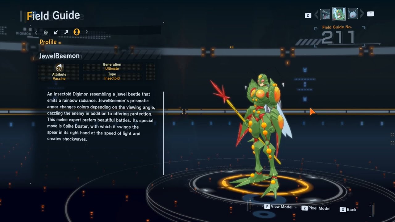 jewelbeemon update dlc (2) all digivolution/de-digivolution/profile Digimon Story Time Stranger