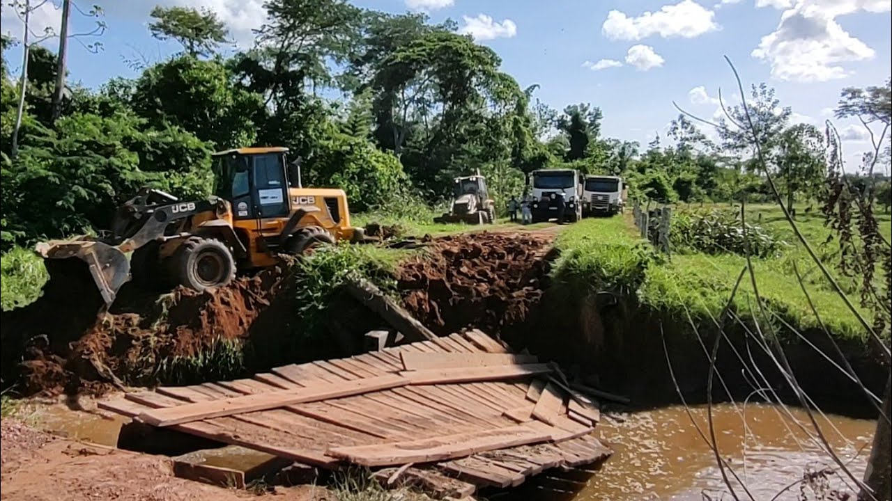 DESMONTANDO PONTE E ALTERANDO COM PÁ CARREGADEIRA JCB 426ZX