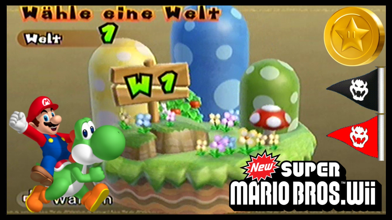 New Super Mario Bros. Wii /1 Welt 1 +Sternenmünzen +Geheimwege