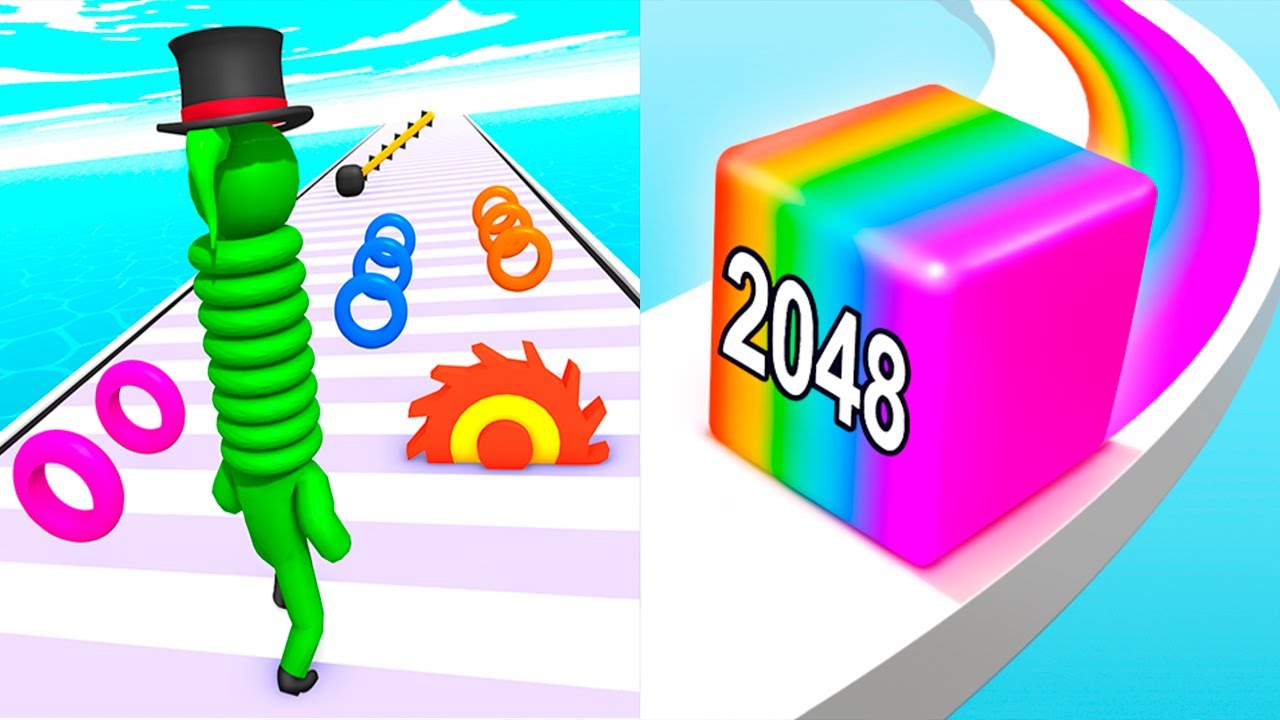 Jelly Run 2048 VS Long Neck Run - All Levels SpeedRun Gameplay Android iOS Ep1