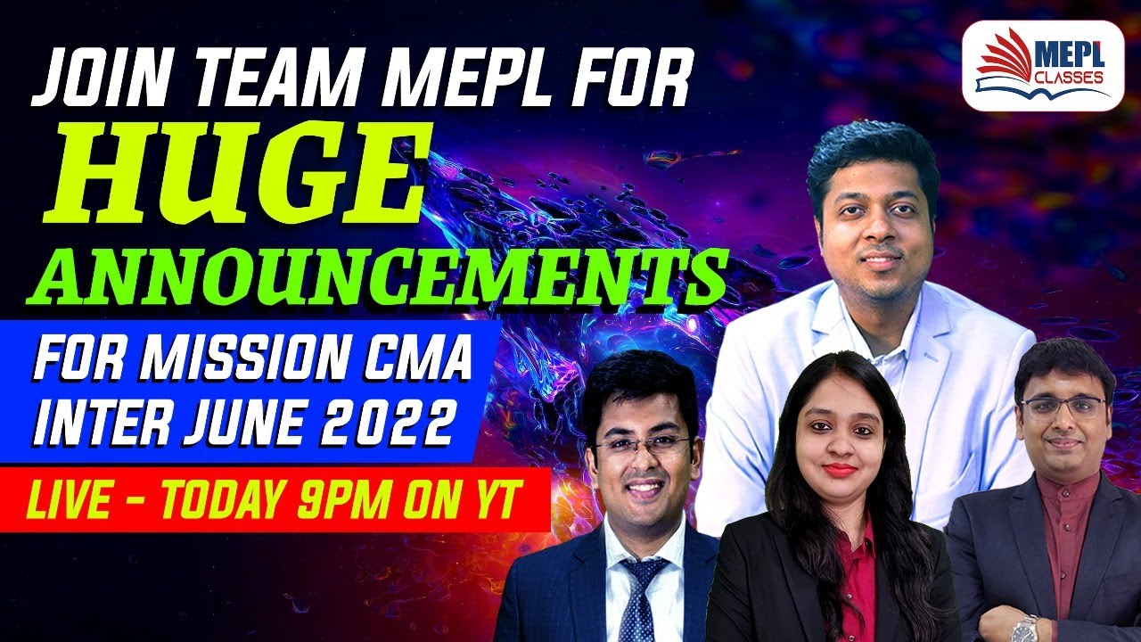 Mission CMA Inter June 2022 | Mohit Agarwal