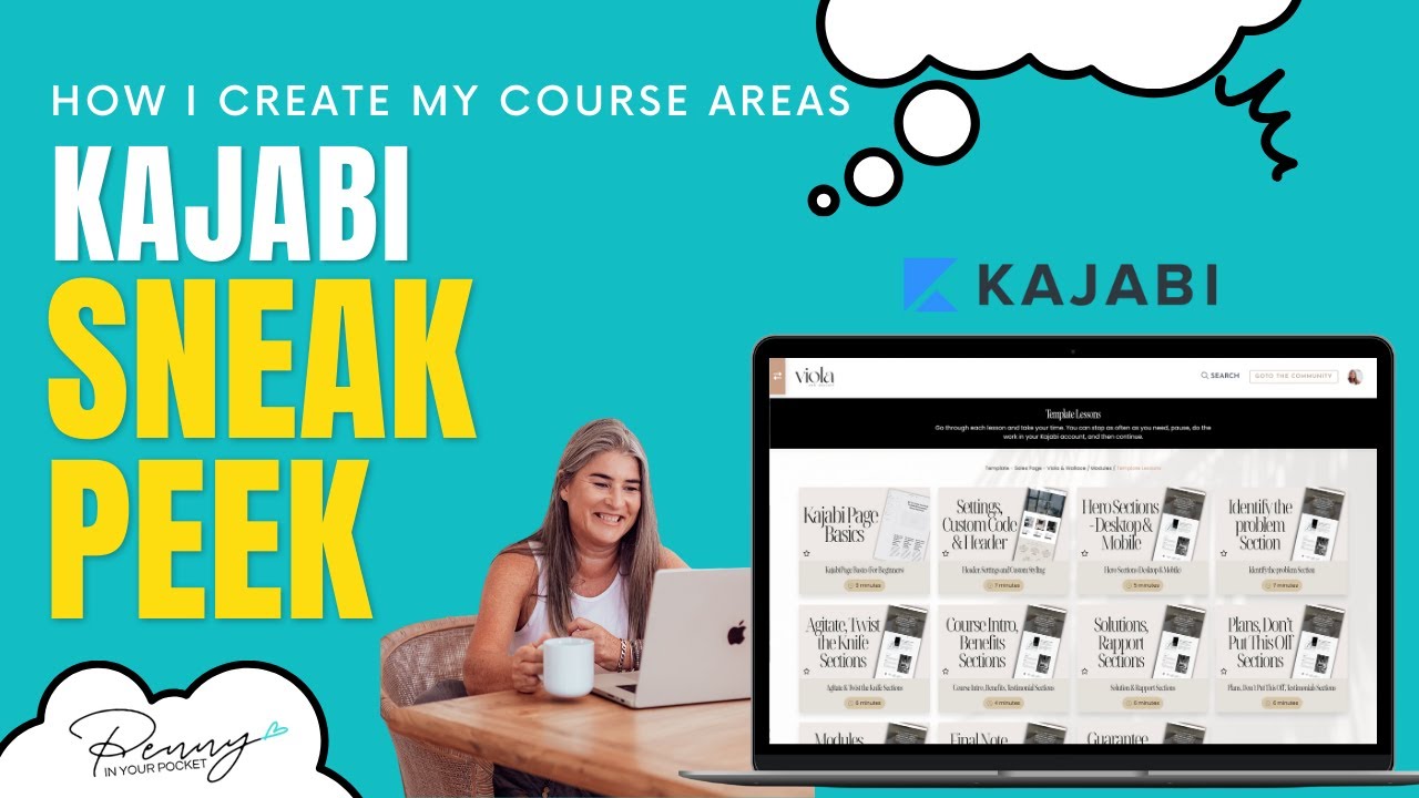 KAJABI SNEAK PEEK - HOW I SET UP MY COURSE AREA