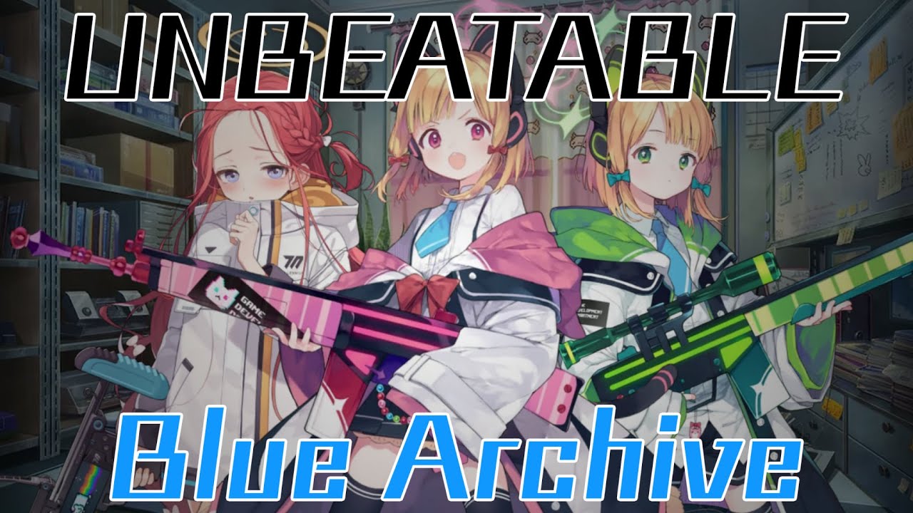 [ FNF Cover ] UNBEATABLE but Blue Archive Game Development Department characters sing it