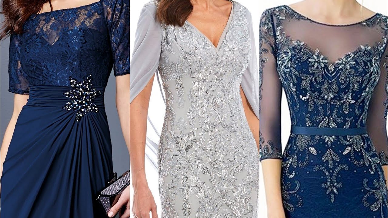 Laxurty And Classy Lace Sequin And Beads Work Mother Of The Bride And Groom Maxi Gown Dresses 2021