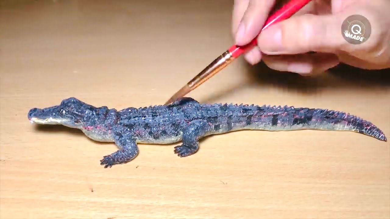 Crocodile Clay Sculptures (Best Sculpting Clay) #DIY | Quangmade