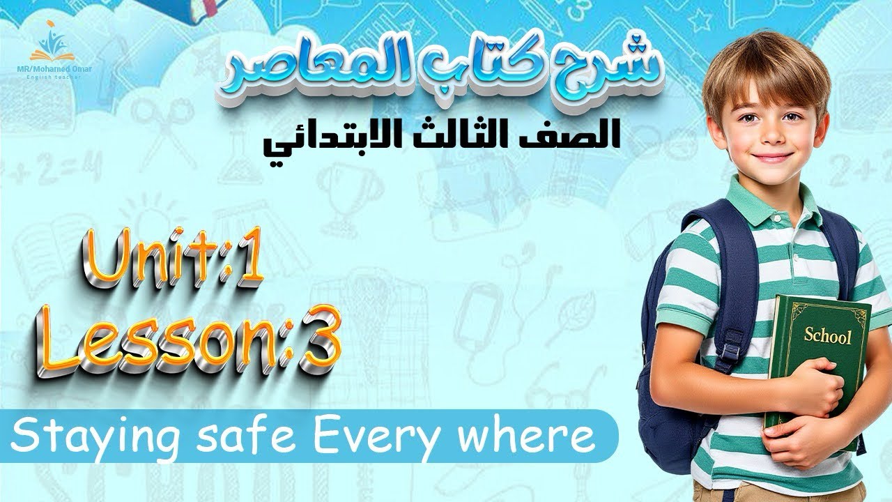 شرح درس وقاعده الدرس التالت الوحده الاولي  الصف الثالث لغه إنجليزيه 