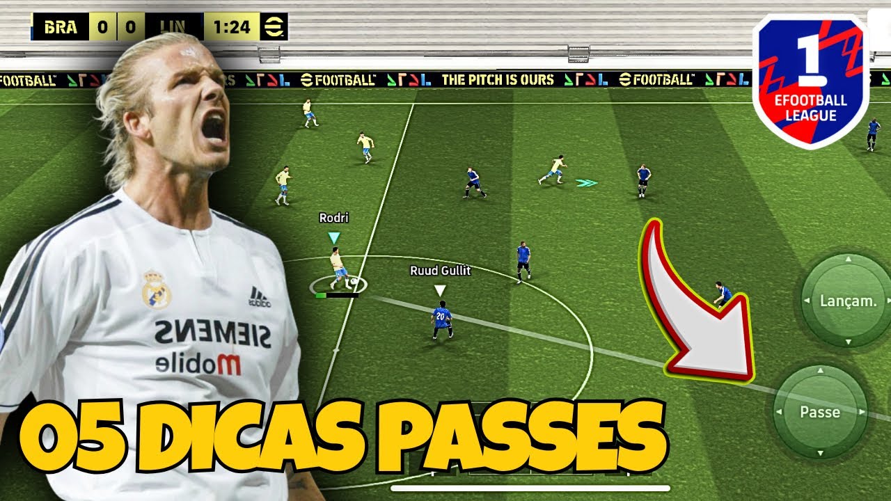 05 DICAS DE COMO MELHORAR OS PASSES NO EFOOTBALL MOBILE | TUTORIAL