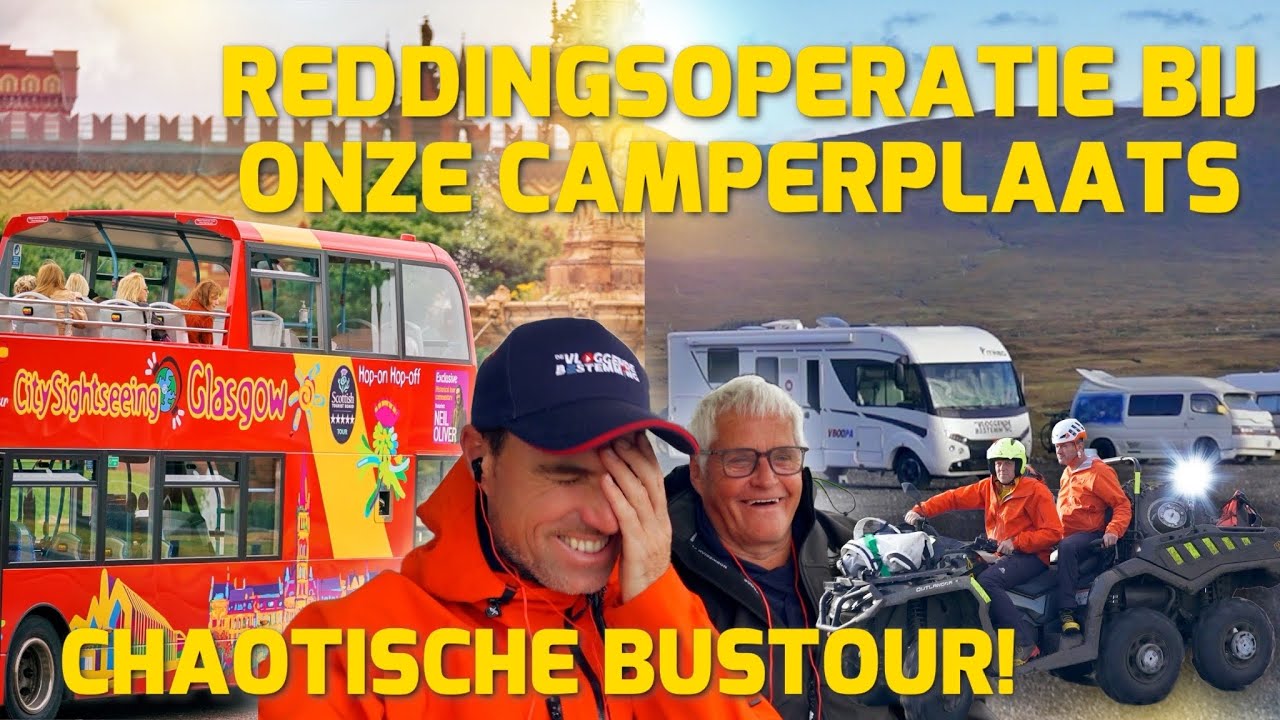 REDDINGSOPERATIE BIJ ONZE CAMPERPLAATS! CHAOTISCHE TOESTANDEN TIJDENS BUSTOUR! #215