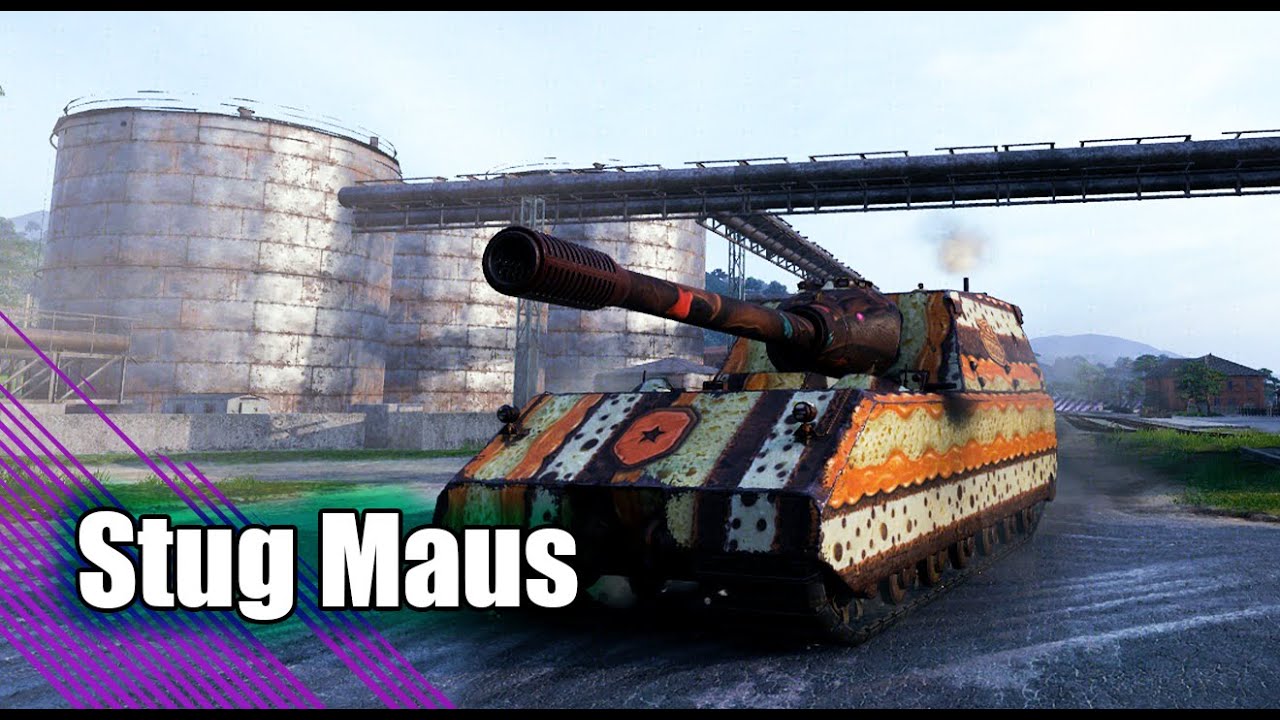 Stug Maus тащит бой. Старая гавань.