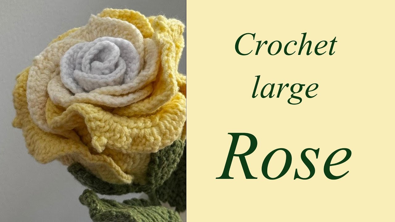 How to crochet a Rose (Thai rose) step by step tutorial