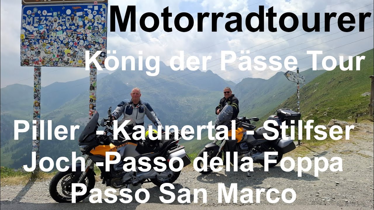 Motorradtourer - Moto Guzzi Stelvio ´s auf Tour-Stilfserjoch - Gavia - Passo della Foppa - San Marco
