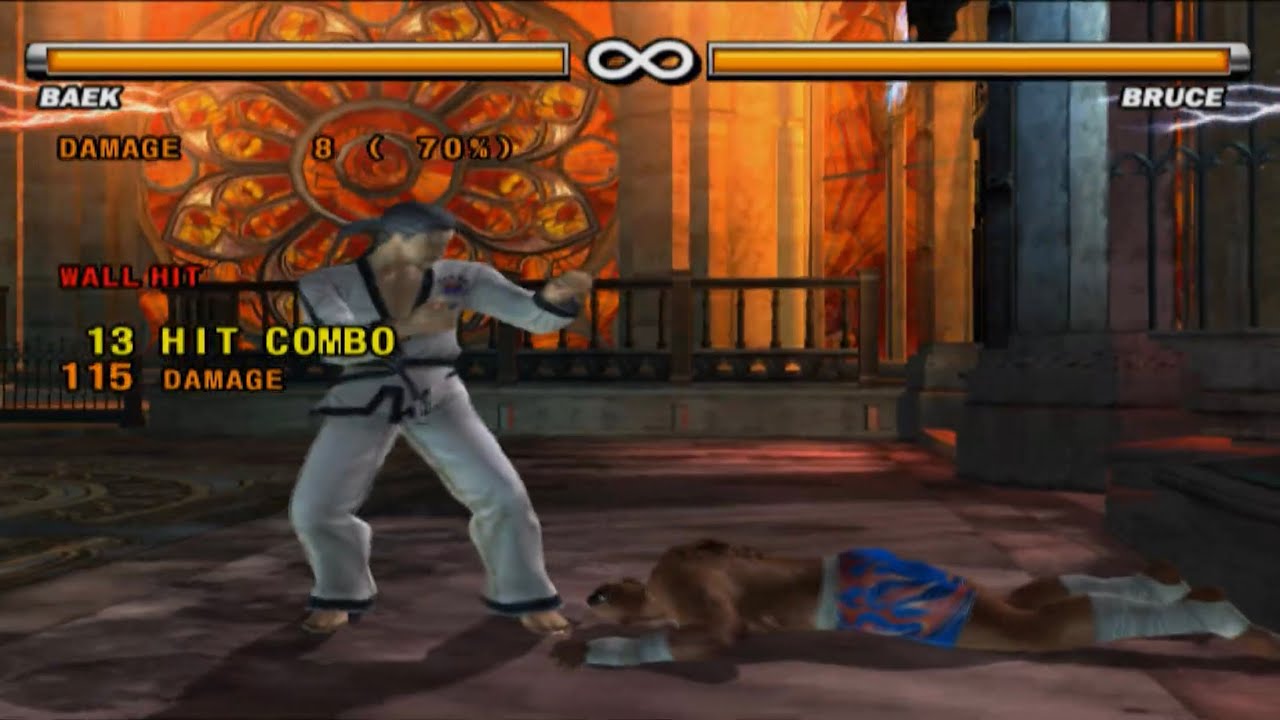 Tekken 5 Baek Had Sick Wall Carry & High Damage Wall Combo