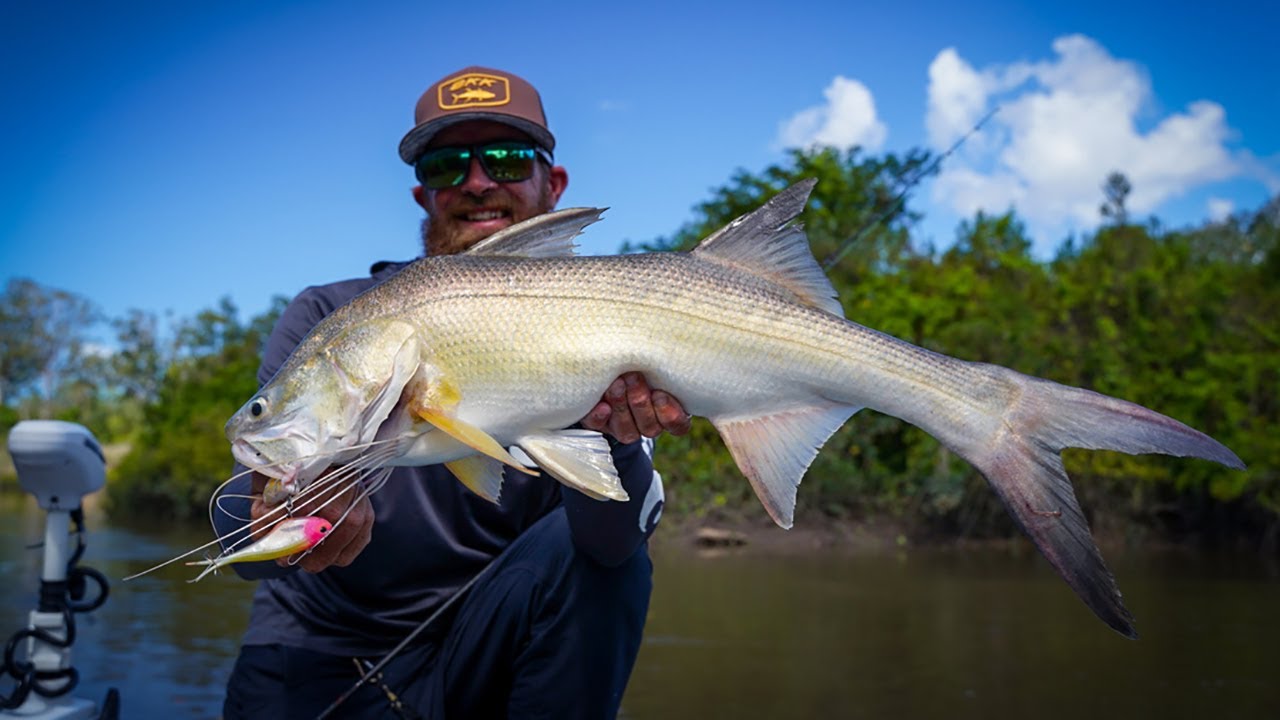 Вибрирующая рыбалка на лосося Threadfin на легкую снасть.
