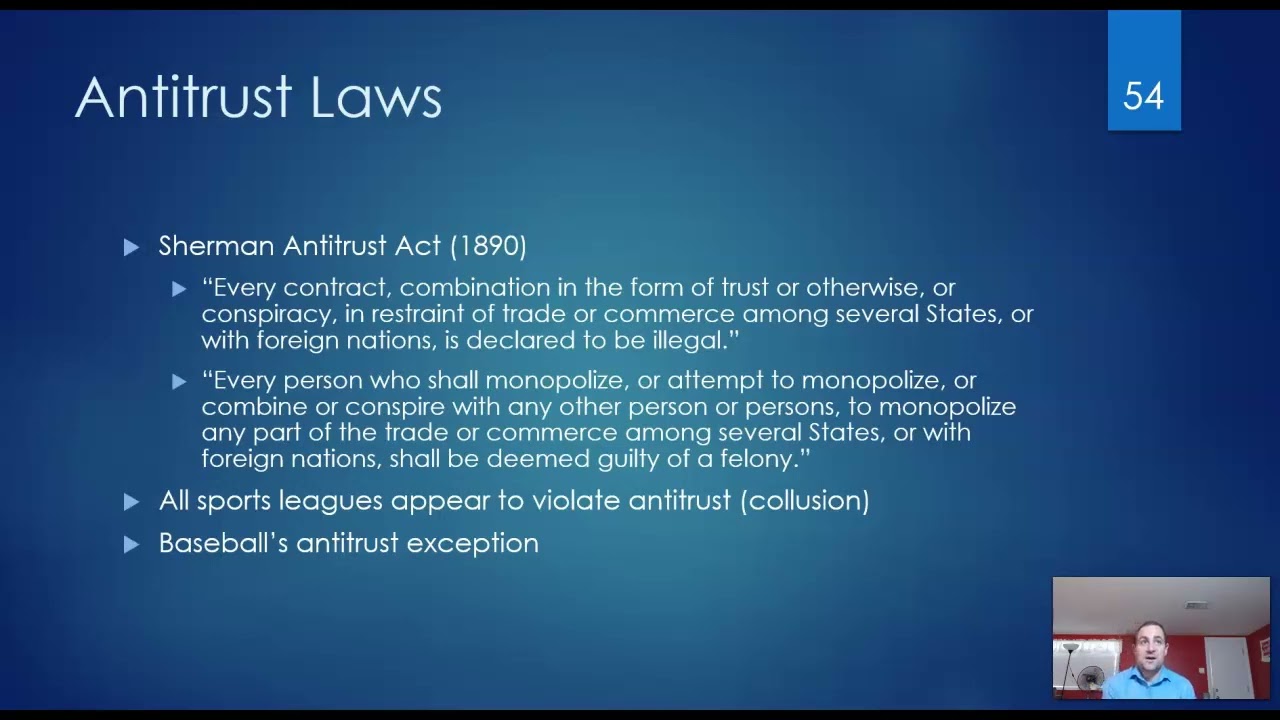 Sports Economics - Antitrust Laws