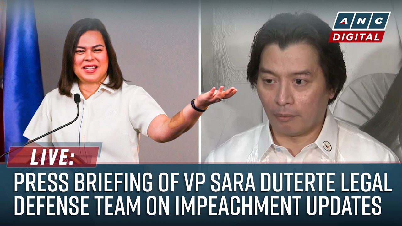 LIVE: VP Sara Duterte counsel Atty. Michael Poa holds press briefing on impeachment pre-trial