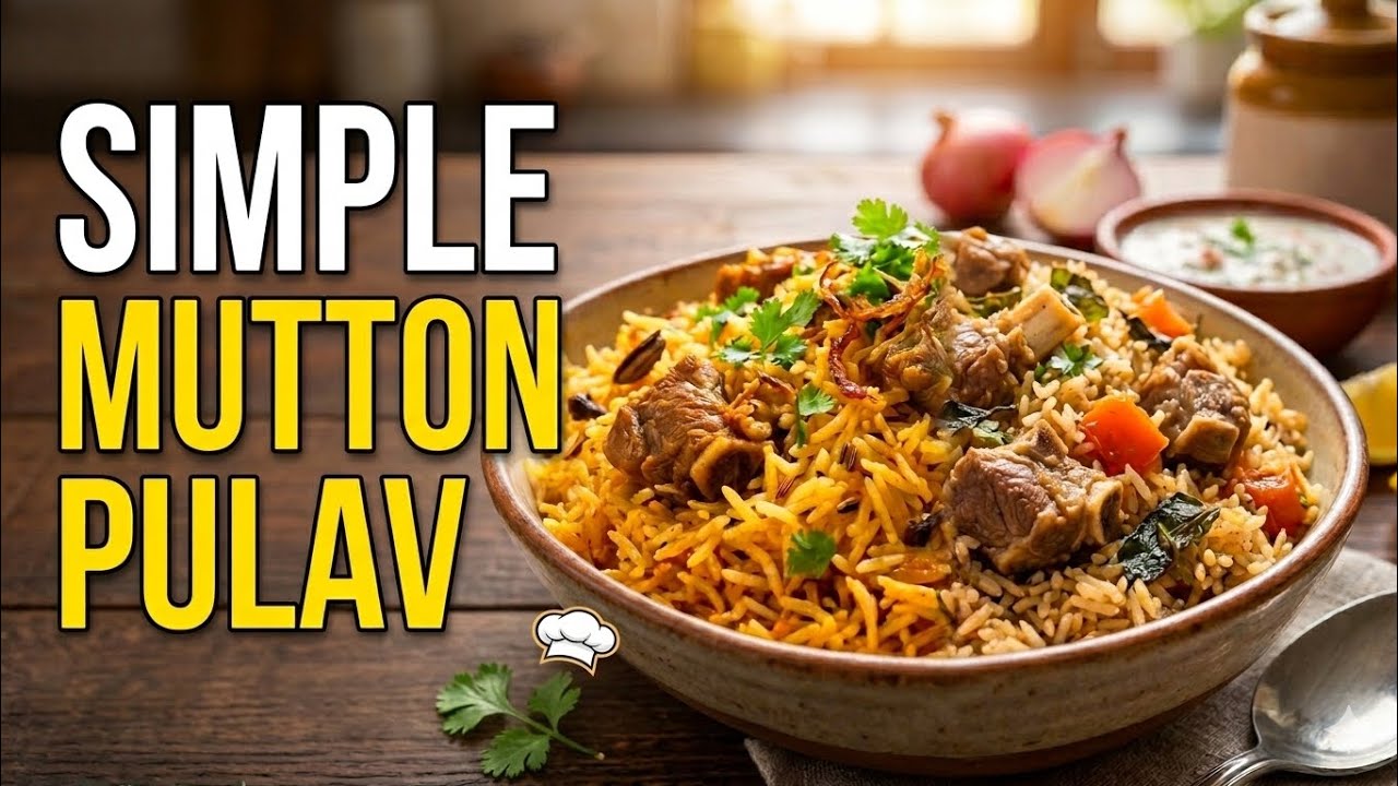 Simple Mutton pulav | 🍲
