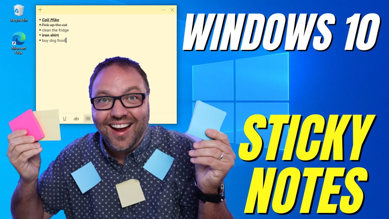 Как разместить заметки на рабочем столе в Windows 10 (приложение Microsoft Sticky Notes)