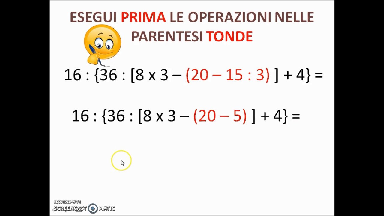 Espressioni con parentesi