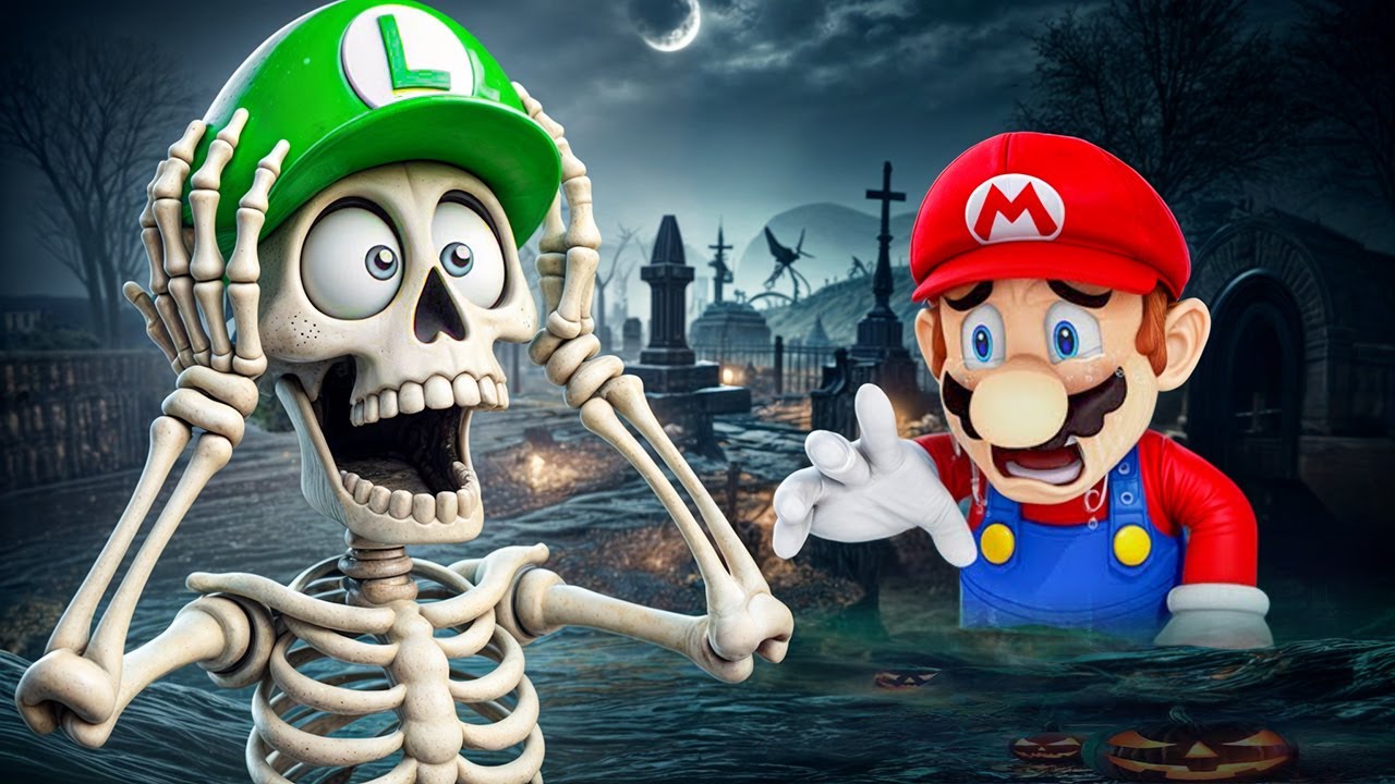 OMG - Luigi has turned into a SKELETON !