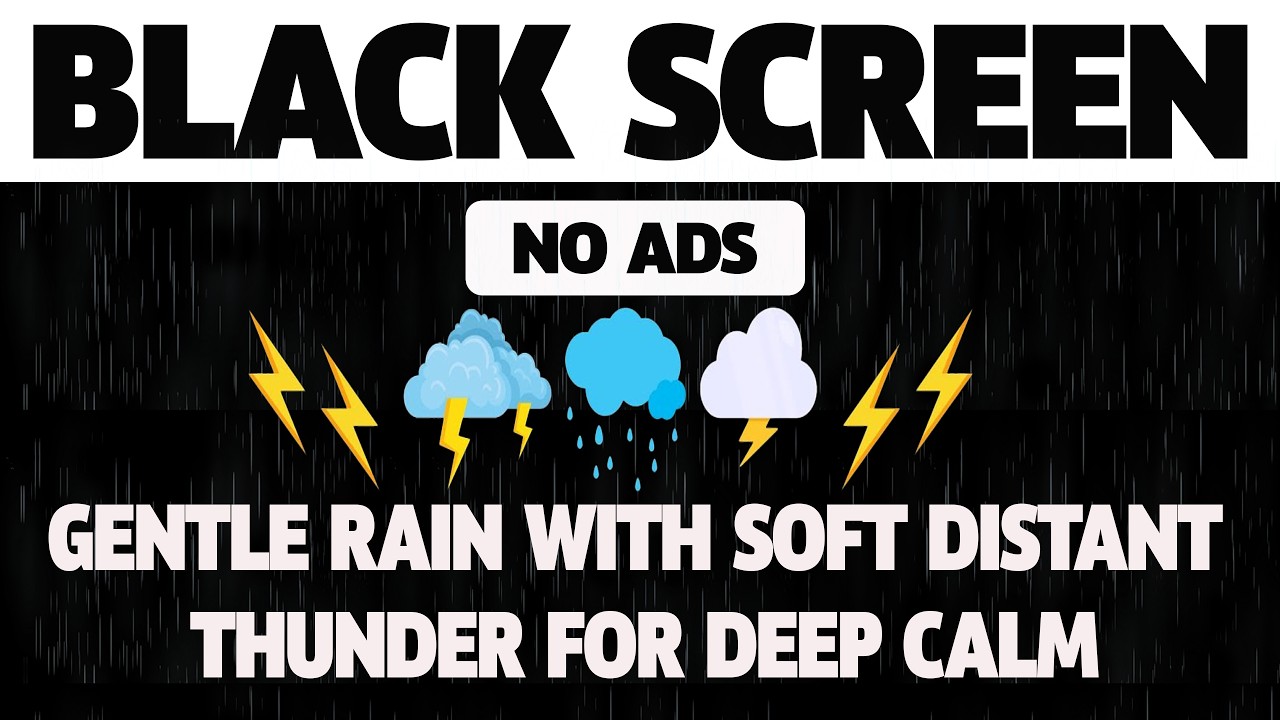 Black Screen | Gentle Night Rain for Instant Sleep and Continuous Deep Rest
