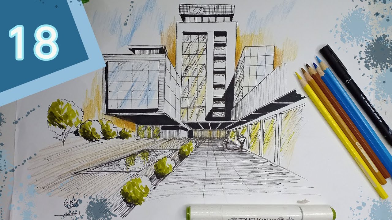 أخطاء كلنا بنقع فيها فرسم المنظور من نقطة واحدة #إسكتش_عالسحور (حلقة 18)
