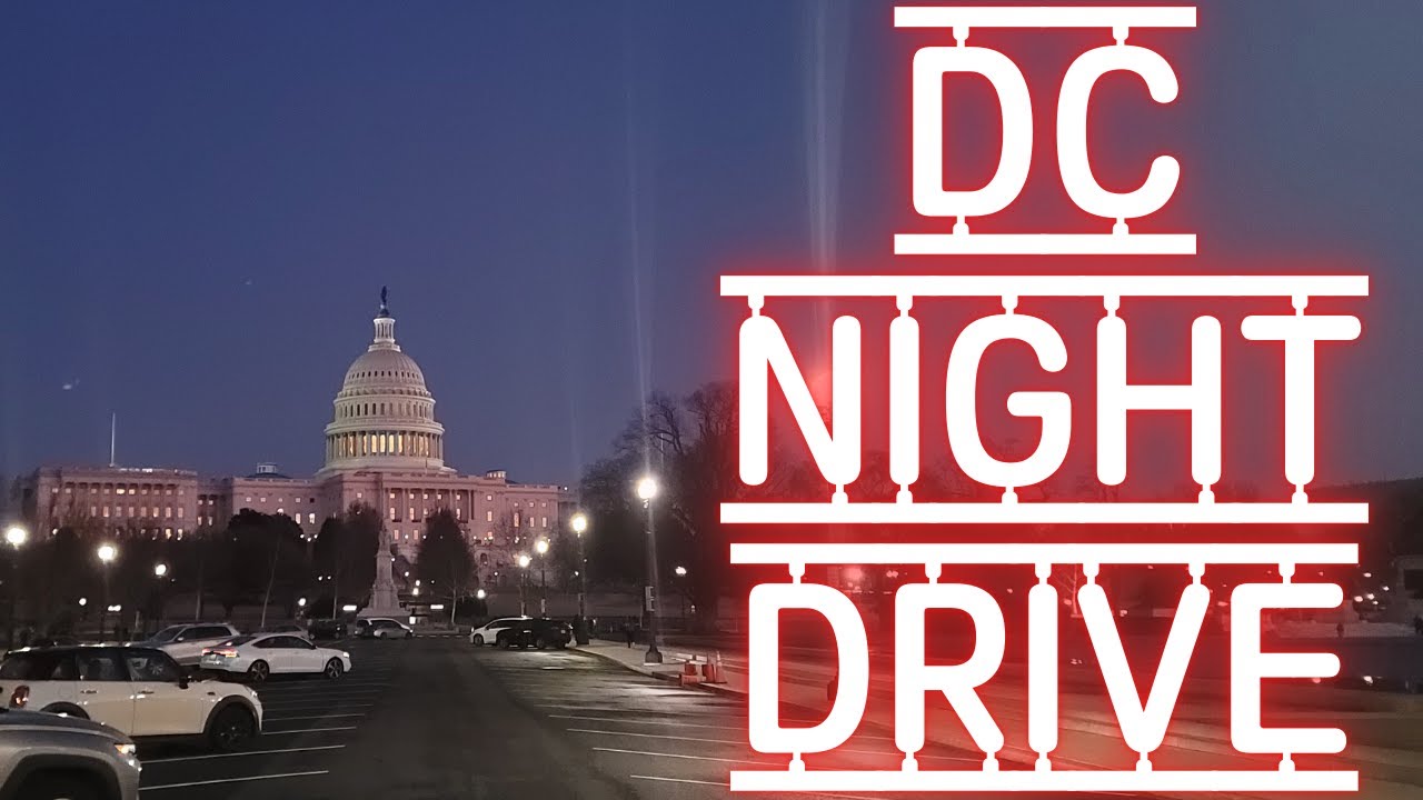 Washington DC Night Drive | Real-Time Silent Drive with Lo-fi Hip Hop