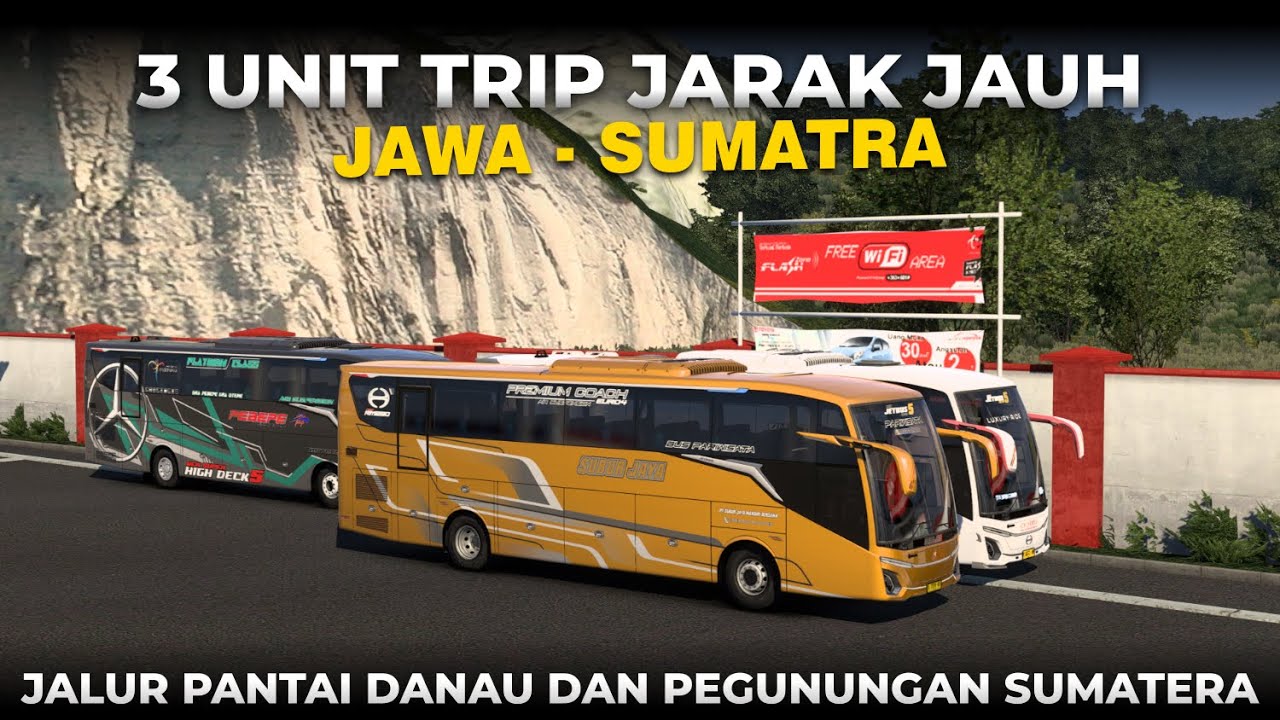 TRIP JARAK JAUH NYEBRANG SUMATRA!! 3 UNIT JETBUS5 MENYUSURI JALUR SUMATRA | PORIS - PADANG