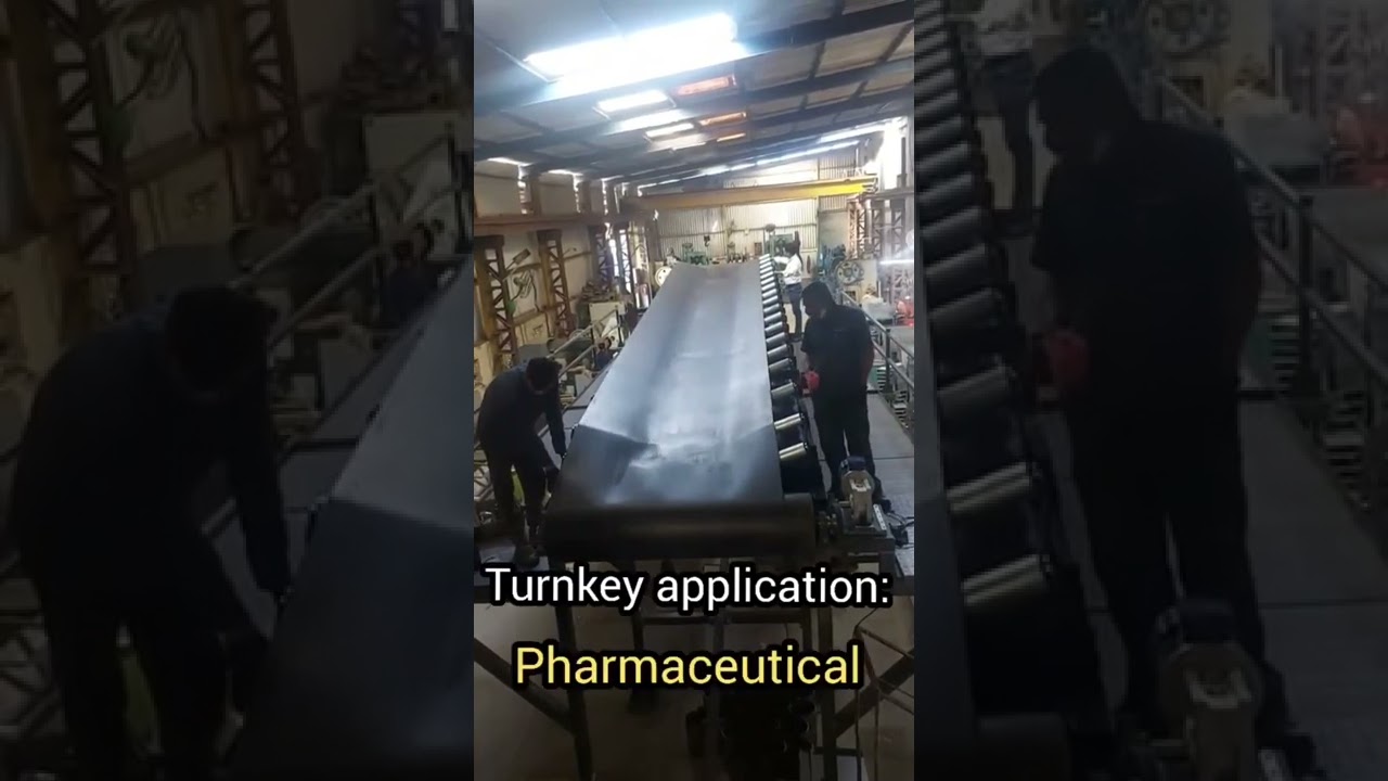 Bulk carrier conveyor for pharmaceutical application.