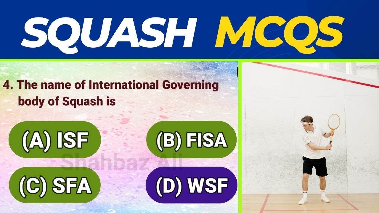 squash mcqs / squash mcq questions and answers | squash quiz questions and answers | squash quiz