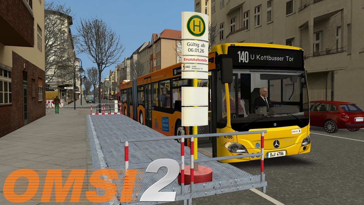 Berlin 147 WiP 🚧 Citaro C2G auf der 140 – Ostbahnhof ↔ Kottbusser Tor mit Umleitung | OMSI 2