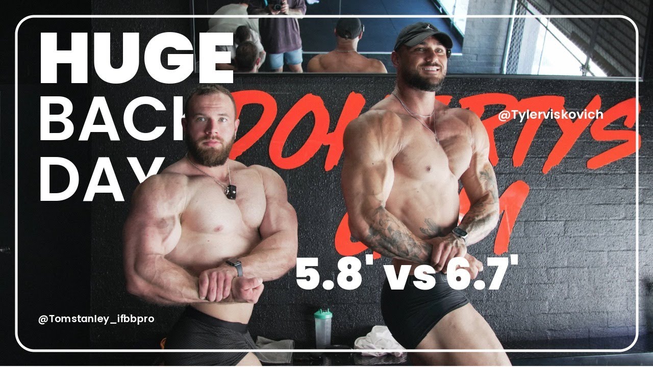 Huge back day with Australia's tallest bodybuilder.....6.7