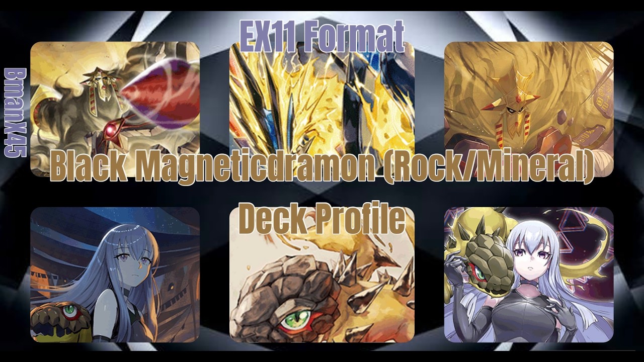 Digimon TCG: Black Magneticdramon (Rock/Mineral) Deck Profile EX11 Format