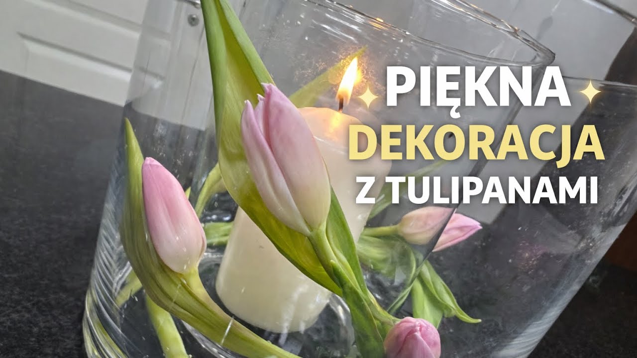 Wiosenna dekoracja z fioletowych tulipanów 🌷💜 | Piękna ozdoba na stół i parapet