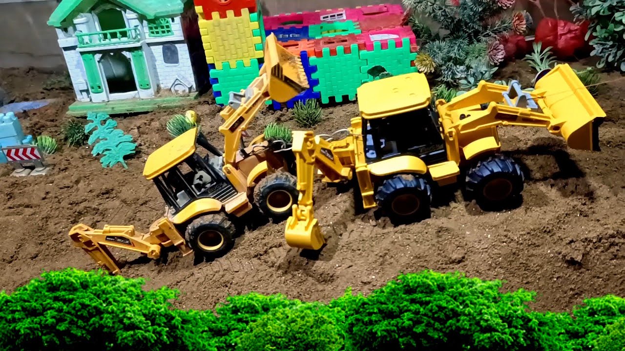 Diy tractor mini Bulldozer to jumping breeze road  Construction|@Bigtoycarmini