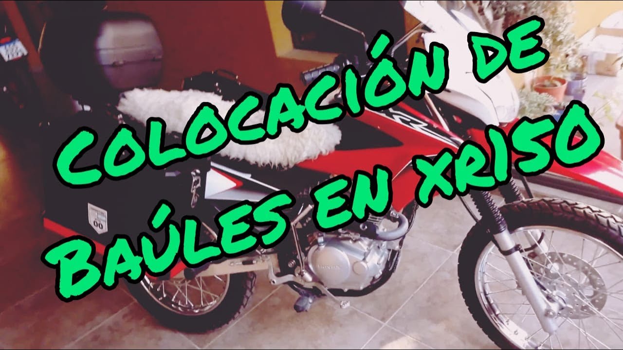 Colocación de baúles Ruta 00, con soportes Ira, en XR 150L.