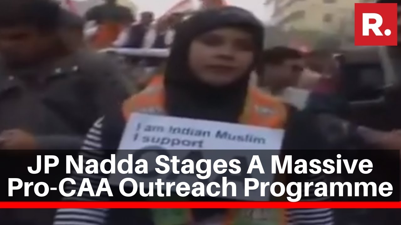 BJP Working JP Nadda Stages A Massive Pro-CAA Outreach Programme In Kolkata
