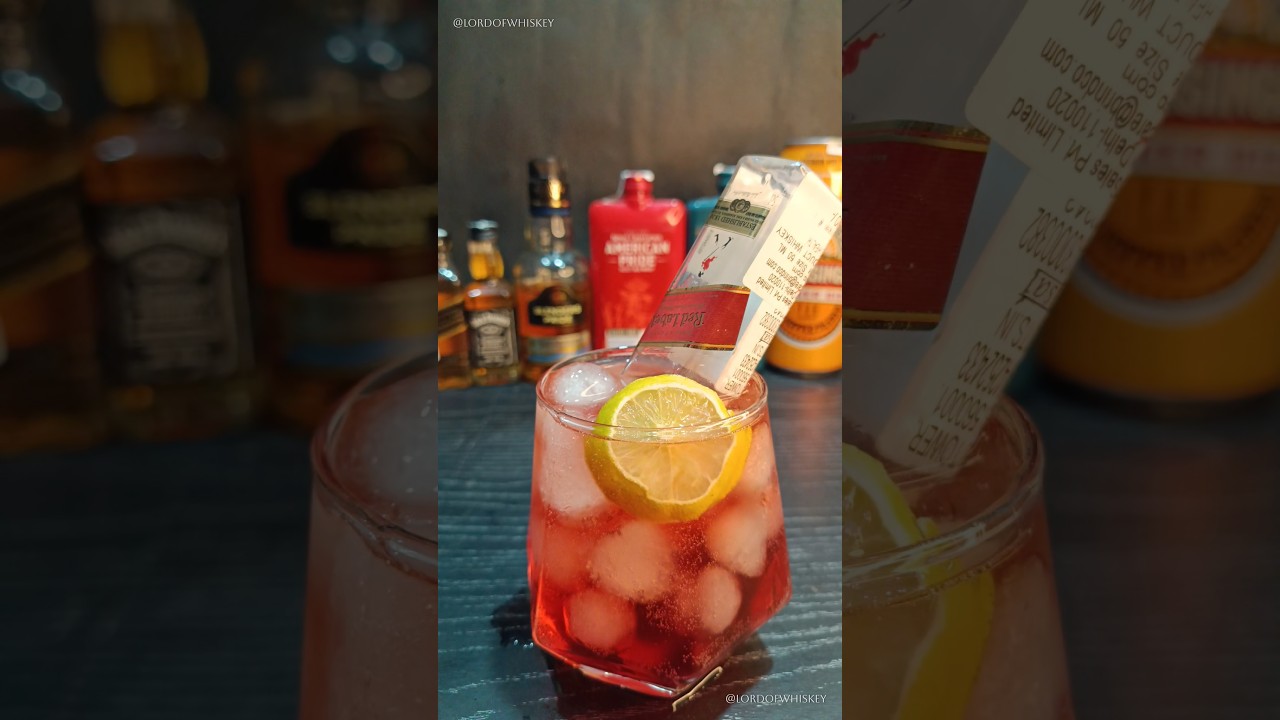 Red Label Whisky Peg ASMR 🥃 #drink #redlabel #whisky