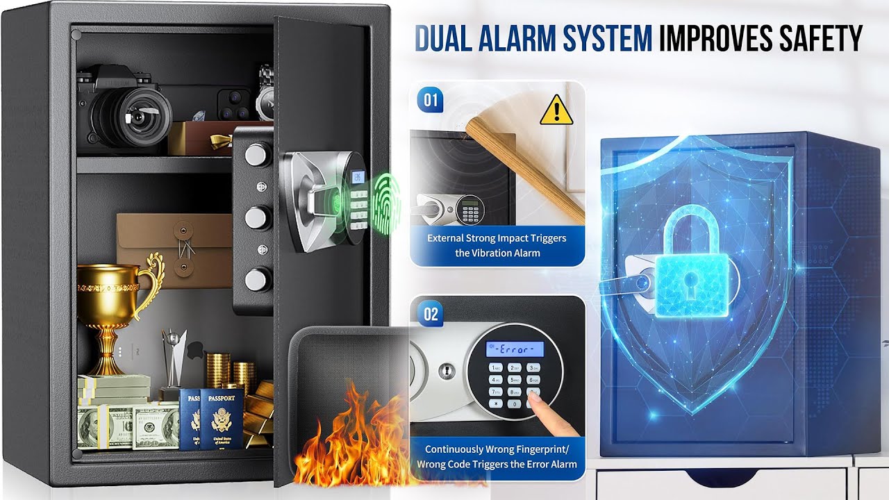 BlackSmith Large Home Safe Box Review: Biometric Security with Fireproof Features!