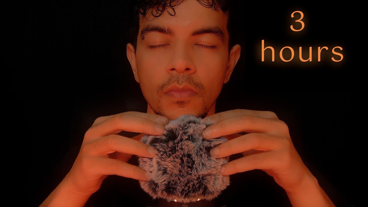 ASMR 3h - Fluffy Head Massage and Slow Breathing for Sleep - No Talking