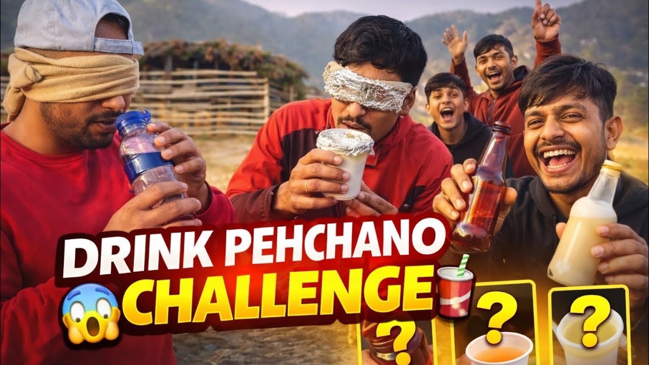 Pahadi Bhaiyon Ko Diya Shock! 😂 | Guess The Drink Challenge 