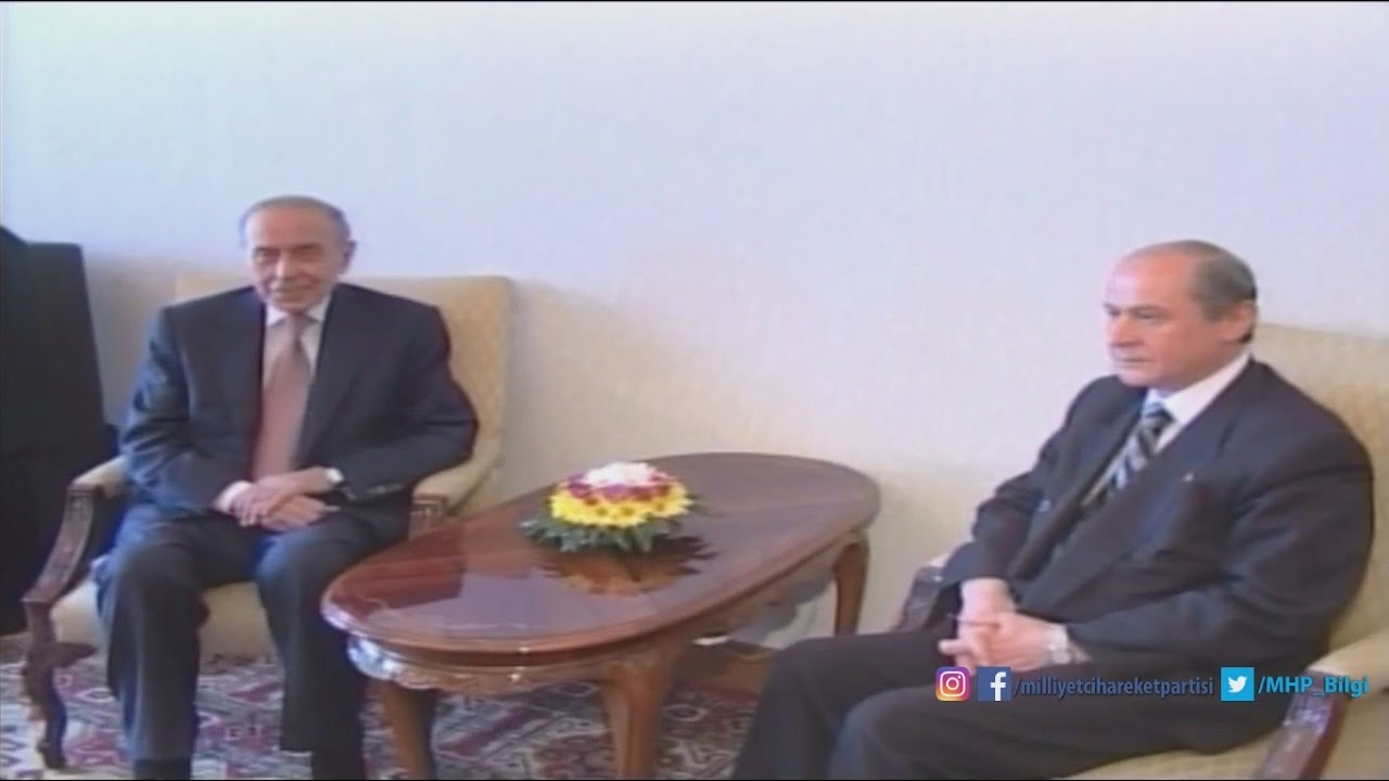 Sayın Devlet BAHÇELİ ve Azerbaycan Eski Cumhurbaşkanı Merhum Haydar ALİYEV, Dağlık Karabağ görüşmesi