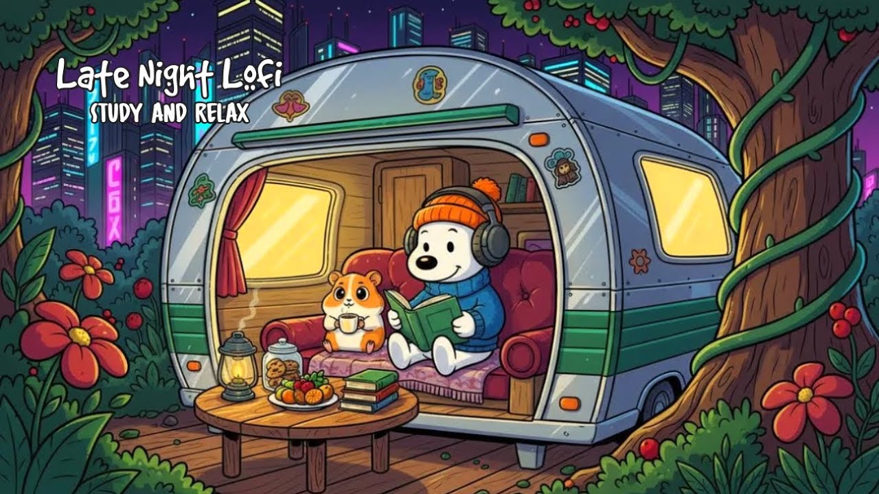 Chill Lofi Hip Hop 🌃 Beats to Study, Work & Relax 🌙 Cozy Camper Van Night