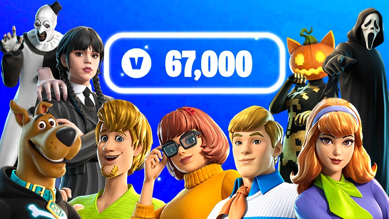 Трачу более 67 000 В-баксов в Fortnite! (Хэллоуинское празднование!)