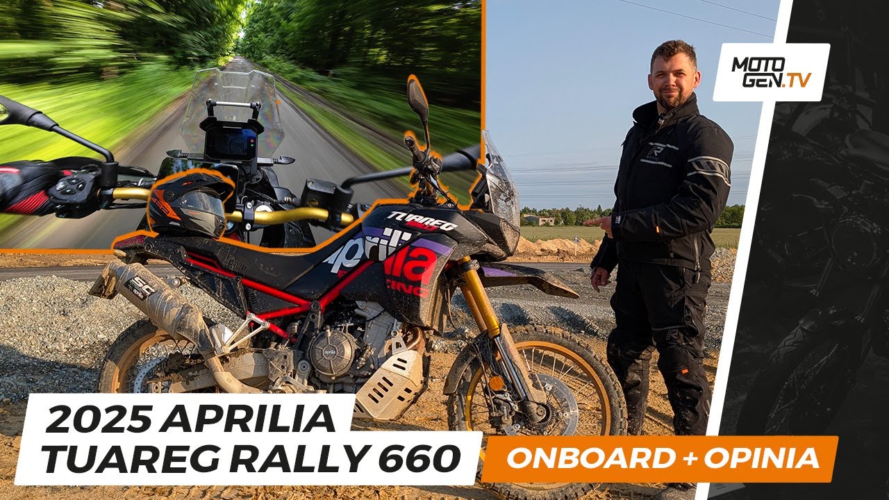 Aprilia Tuareg Rally 660 2025 - TEST - onboard, grząskie błoto, szybkie szutry i... urwany handguard
