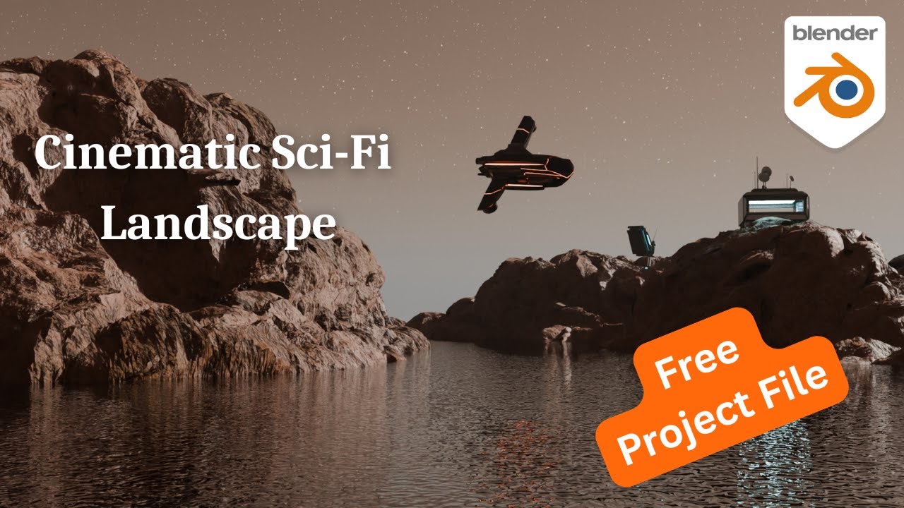 Creating a Cinematic Sci-Fi Landscape in Blender | Full Timelapse